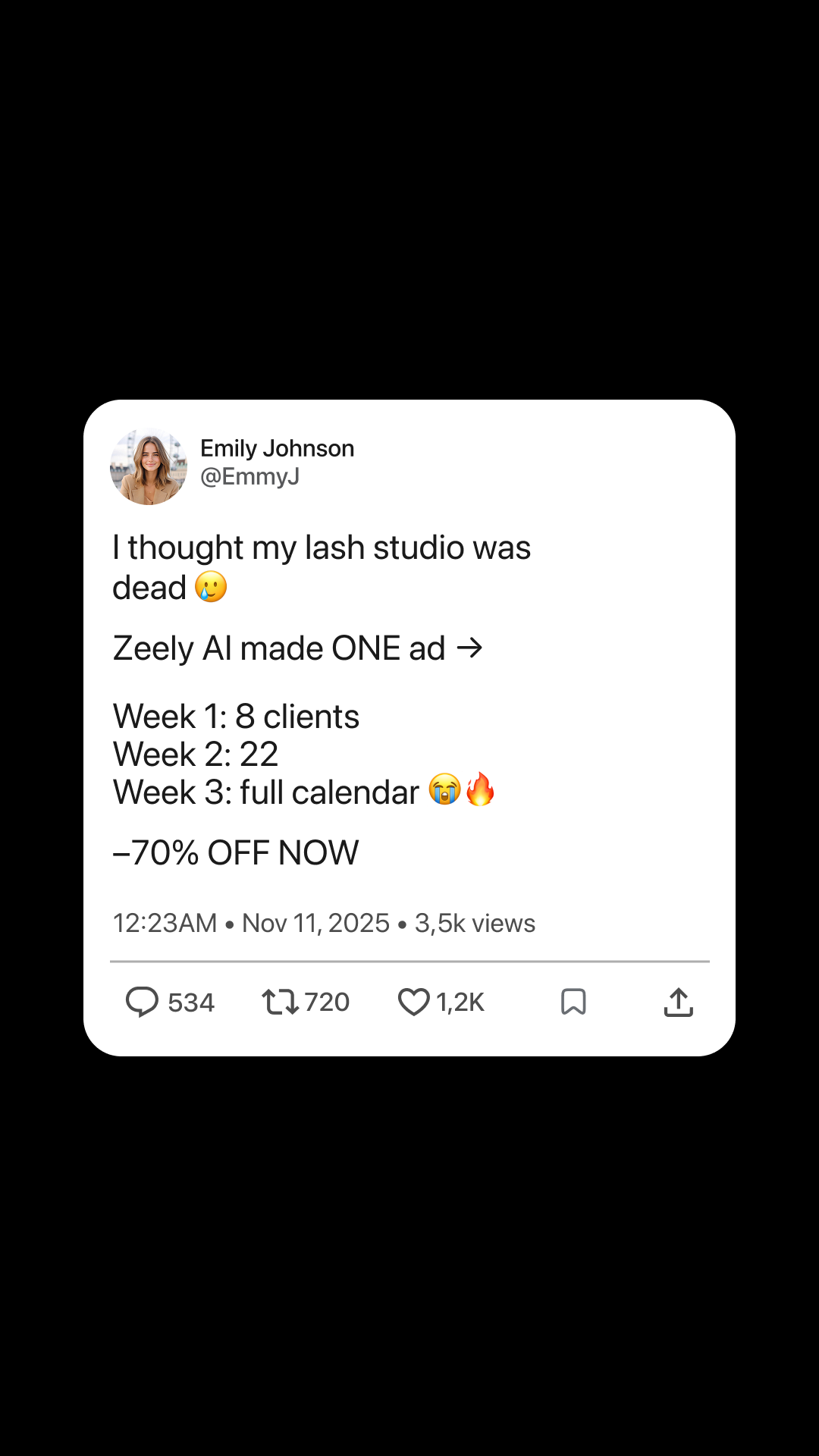 Zeely Facebook ad