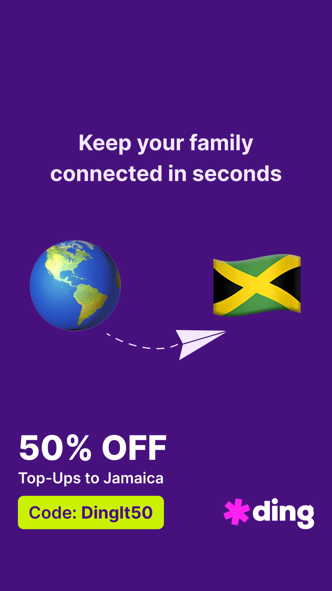 Ding Facebook ad