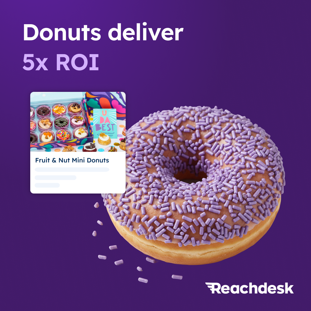Reachdesk Facebook ad: Engage prospects, close deals and get happier customers