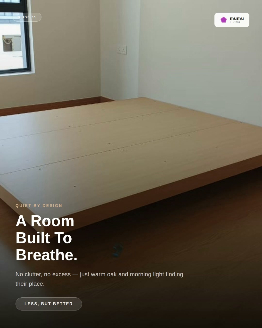 MUMU Living Facebook ad: Real Homes, Not Showrooms