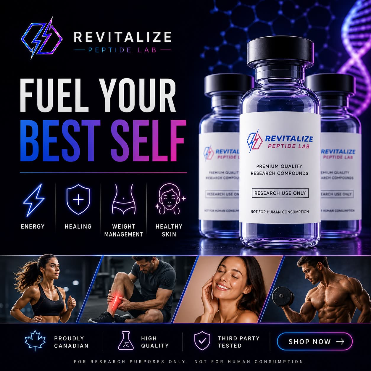 Revitalize Labs Facebook ad: Revitalize Peptide Lab