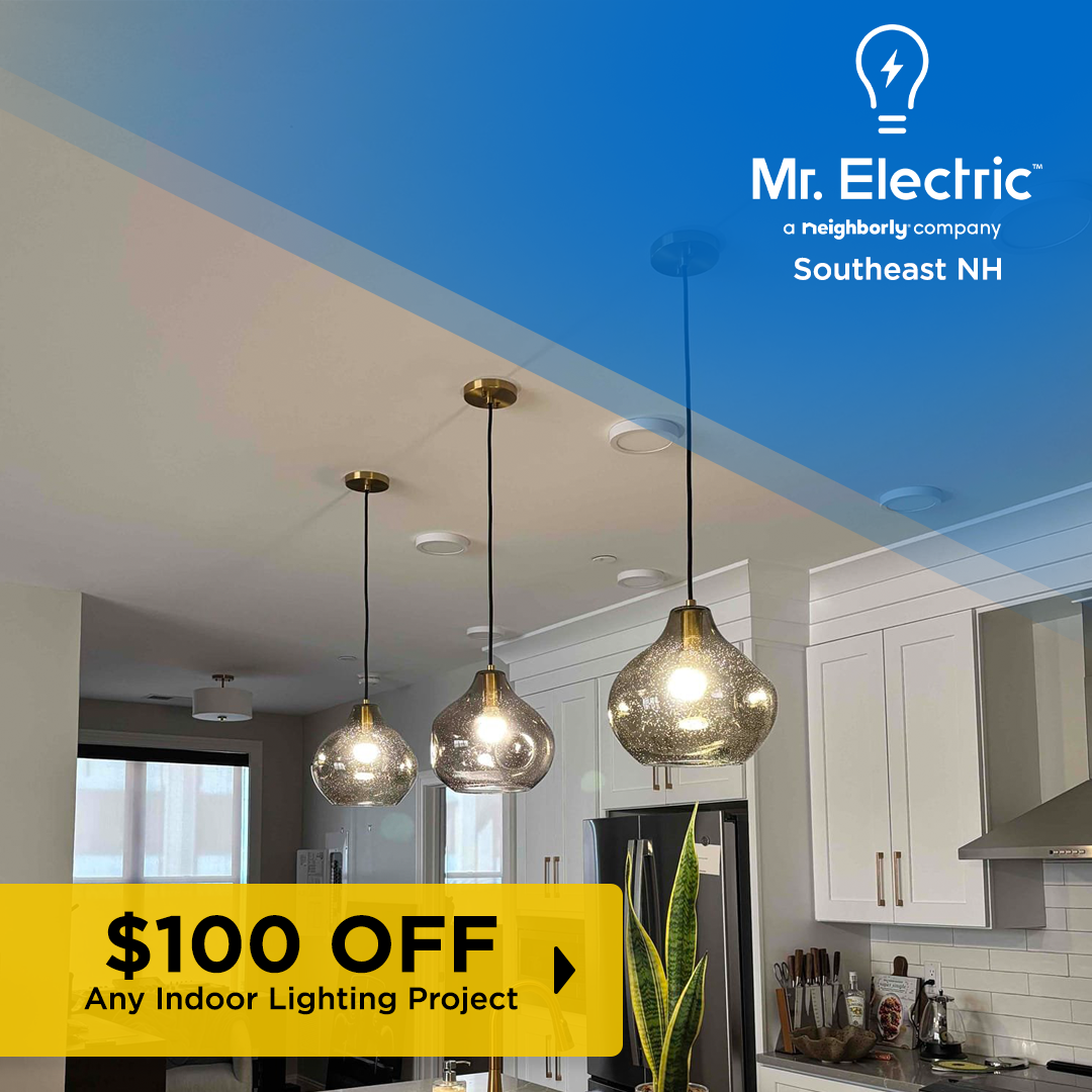 Mr. Electric of New Hampshire -SE Facebook ad: Transform Your Home with Expert Lighting Installation