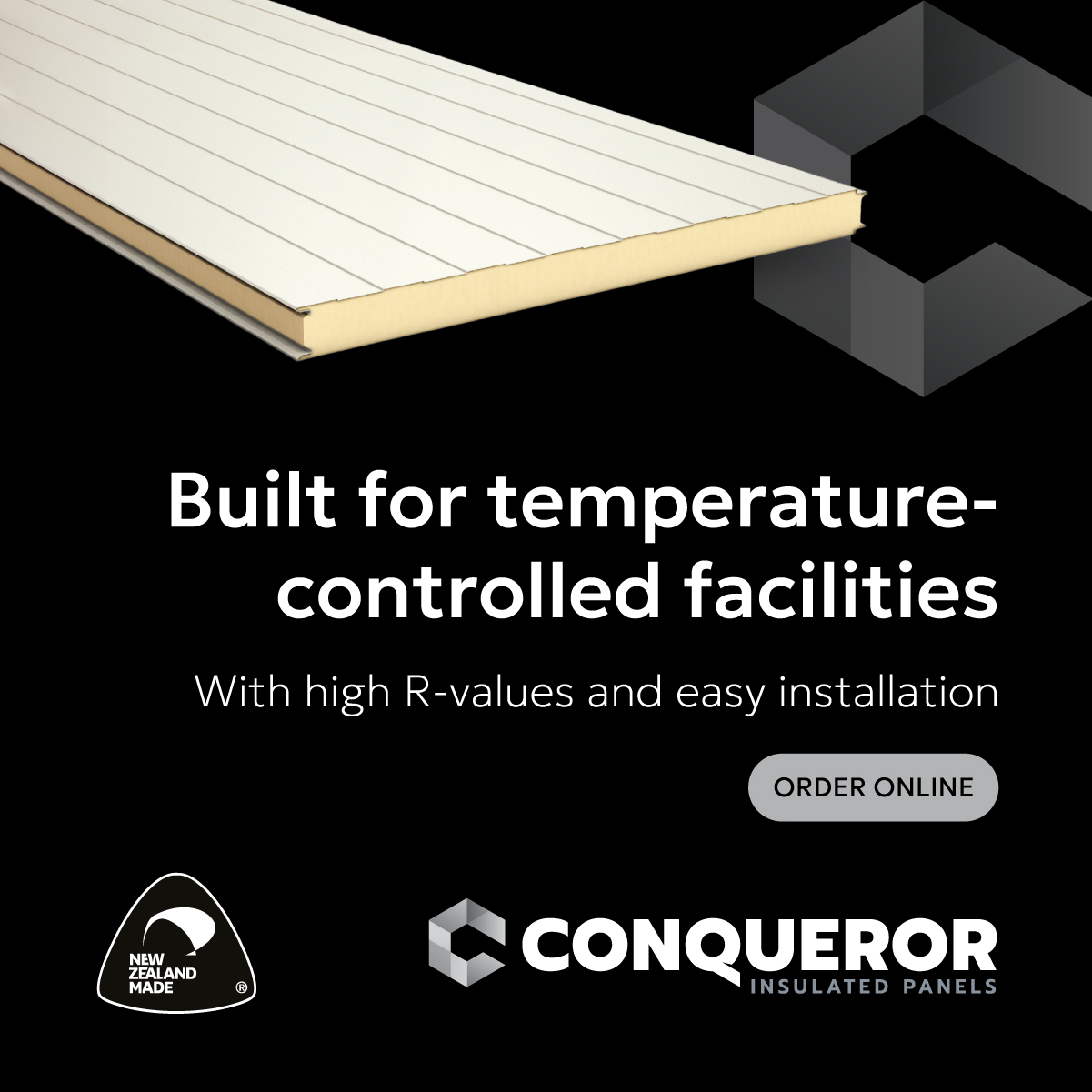 Conqueror Insulated Panels Facebook ad