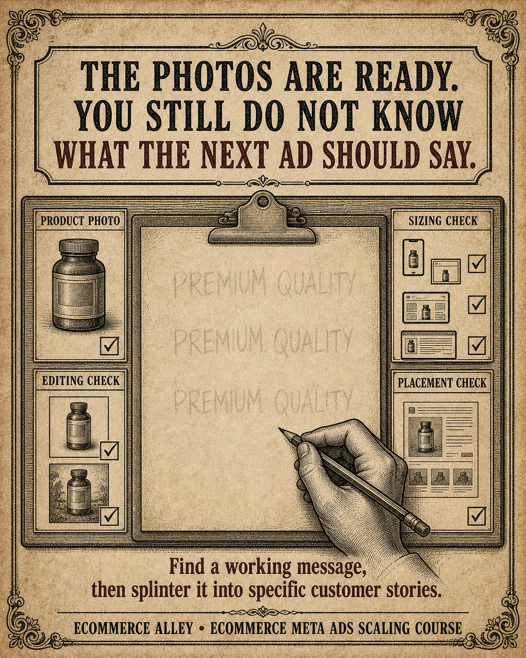 Josh Coffy Facebook ad: Put a message in the creative brief