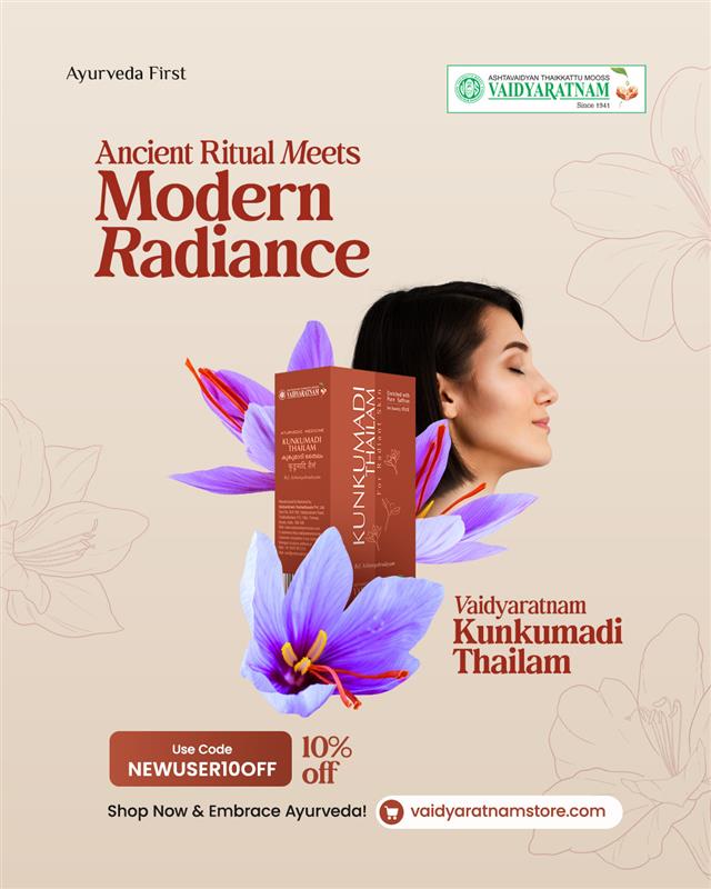 Vaidyaratnam Facebook ad