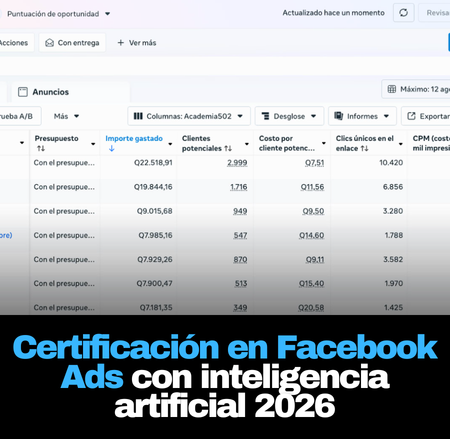 Eleva502 Facebook ad: ULTIMOS CUPOS