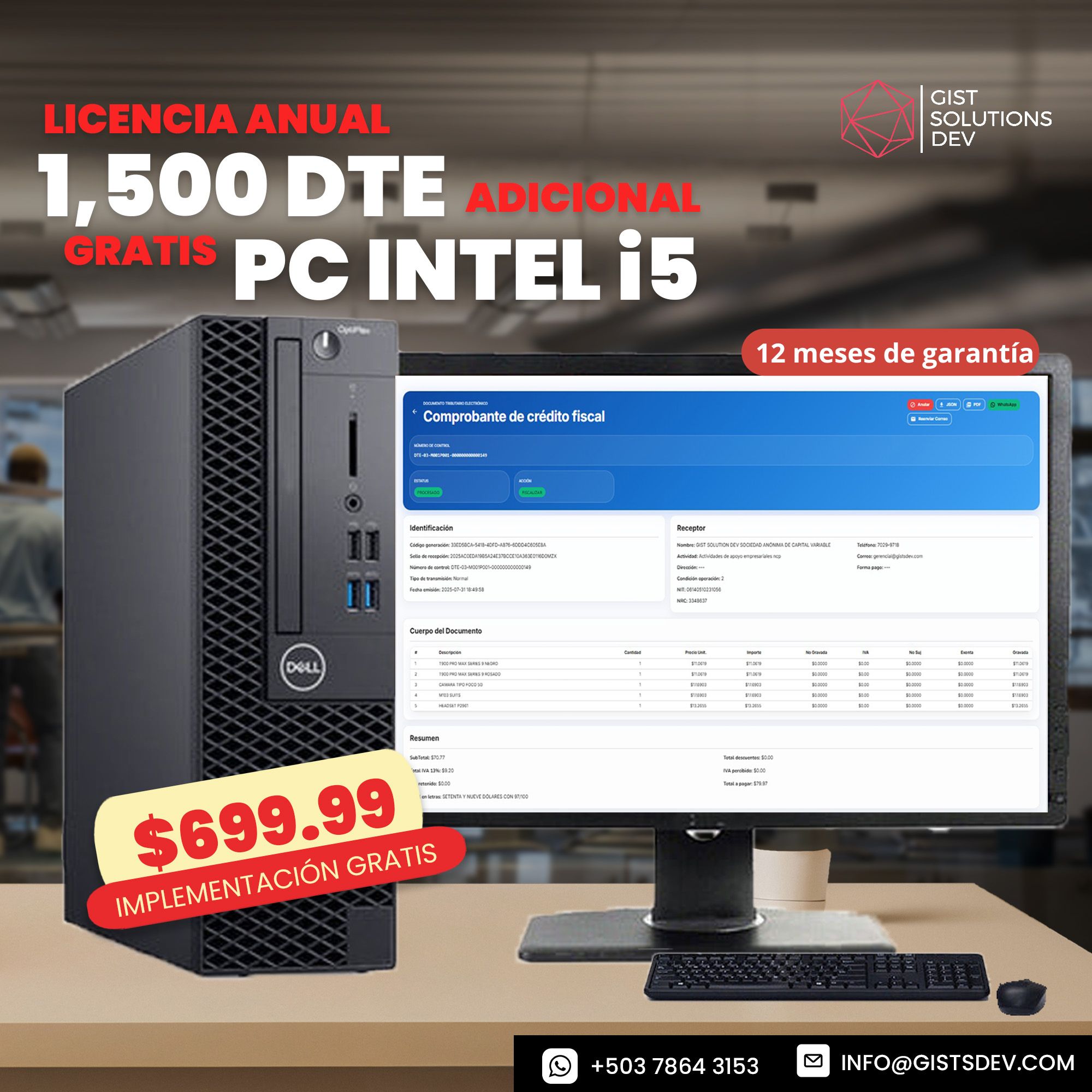 Gist Solutions Dev Facebook ad: Impulsa tu negocio con un sistema de facturación…
