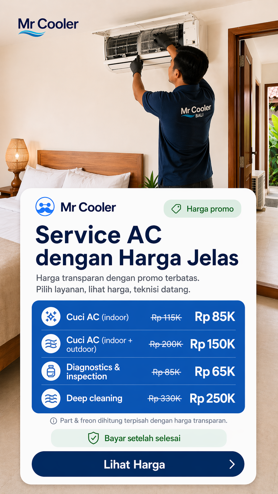 Mr Cooler - AC Service Bali  Facebook ad