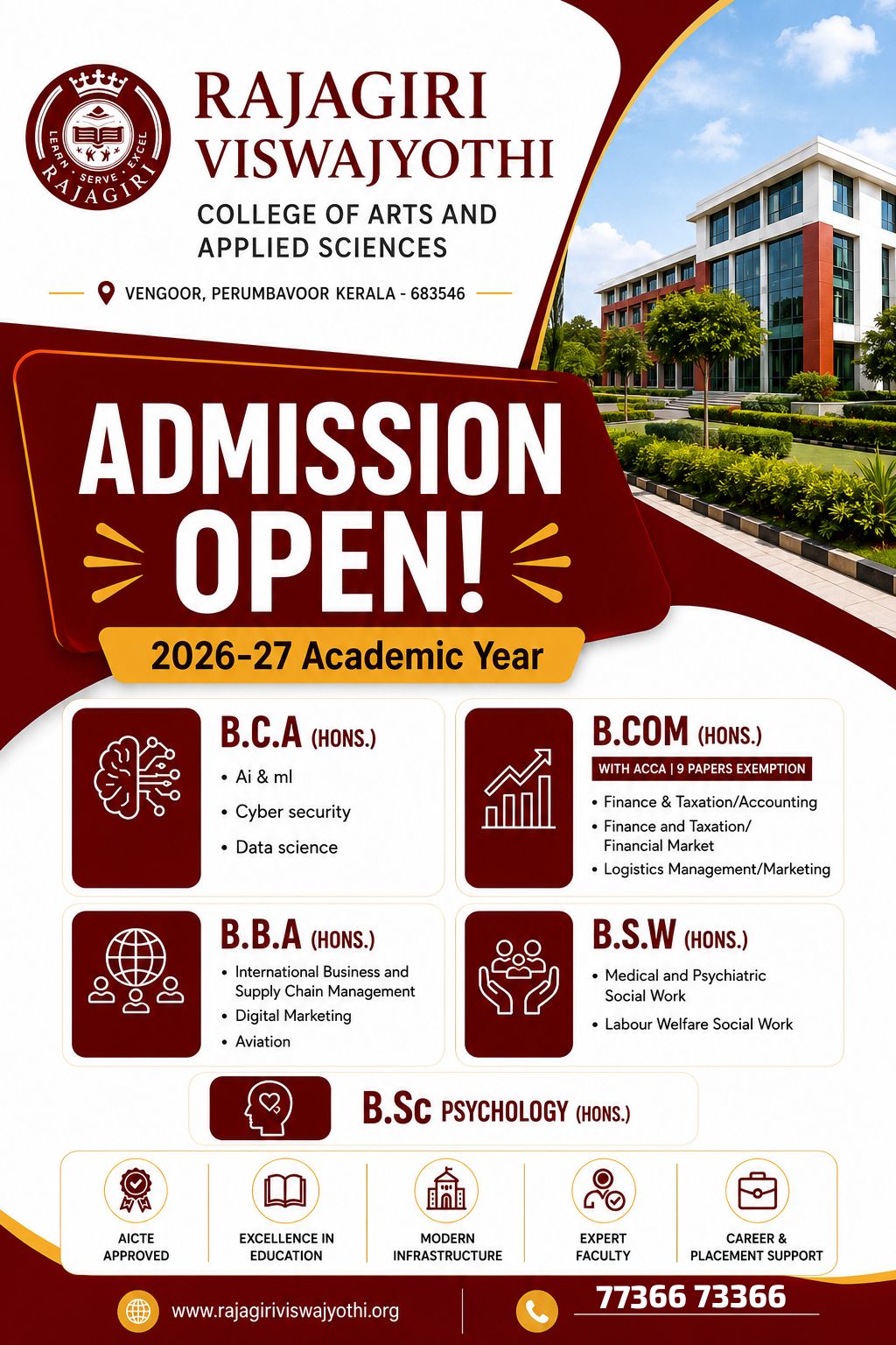 Rajagiri college Facebook ad