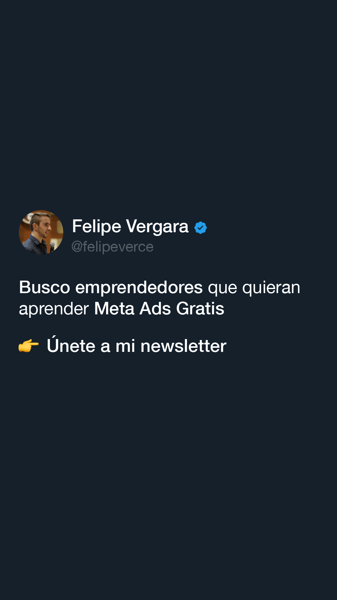 Felipe Vergara Facebook ad