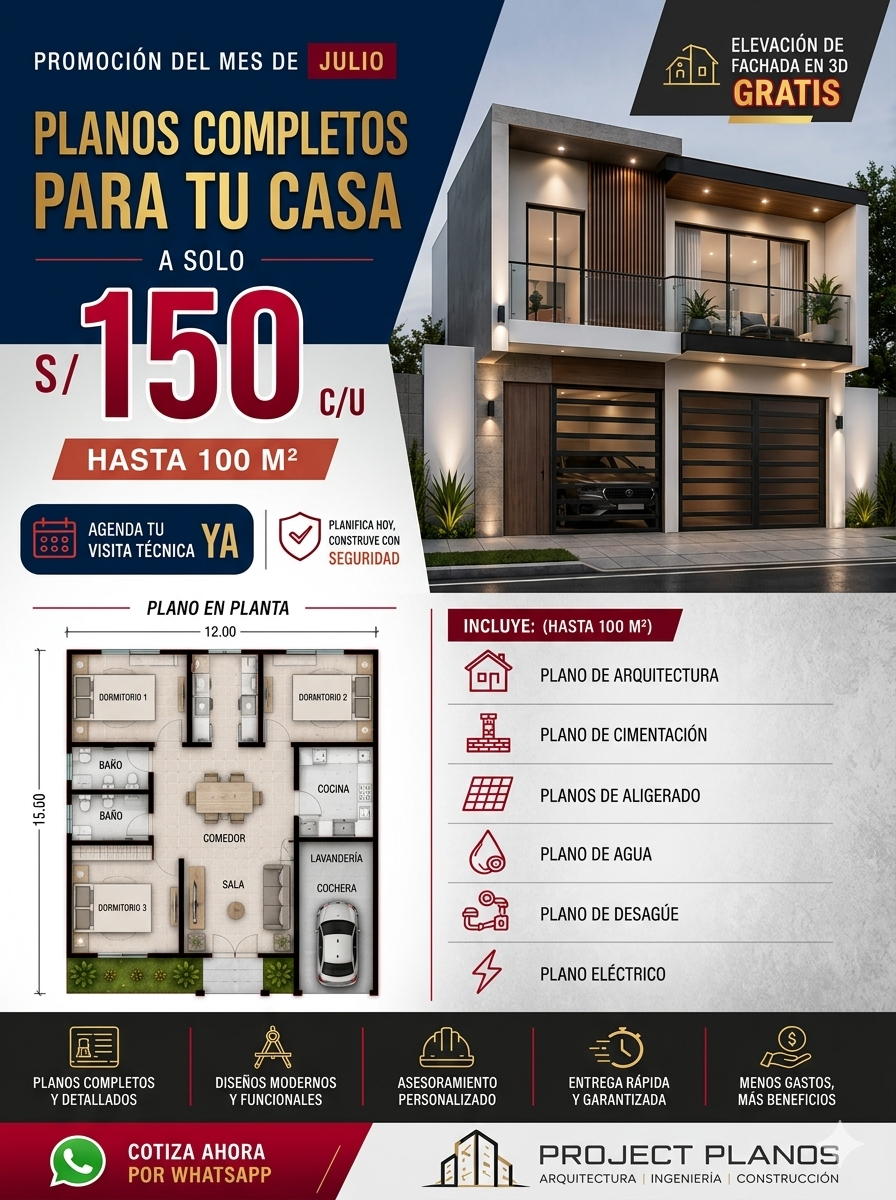 Project Planos Facebook ad: ¡LLÉVATE TU FACHADA 3D GRATIS!
