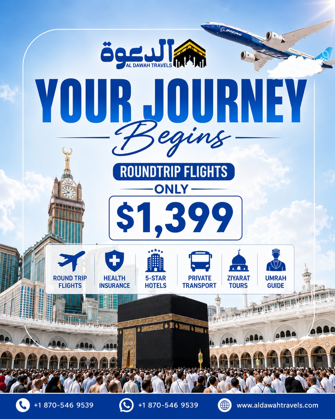 Al Dawah Travels Facebook ad