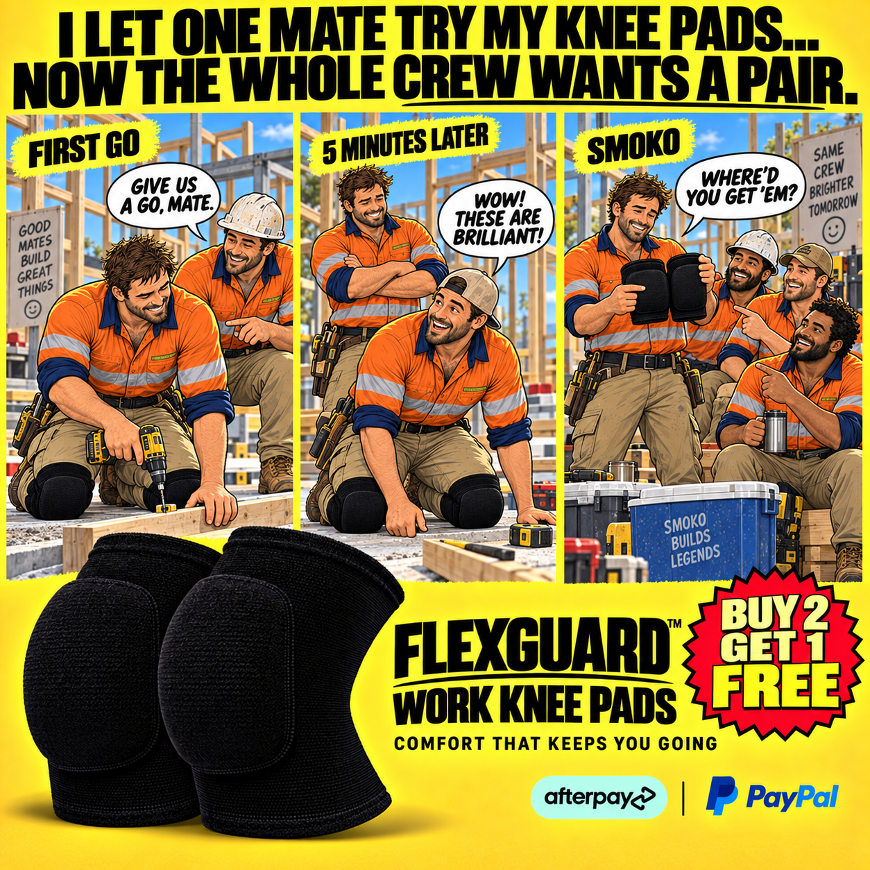 SiteGear Supply Store Facebook ad: Stock Up and Save, Buy 2, Get 1 Free.