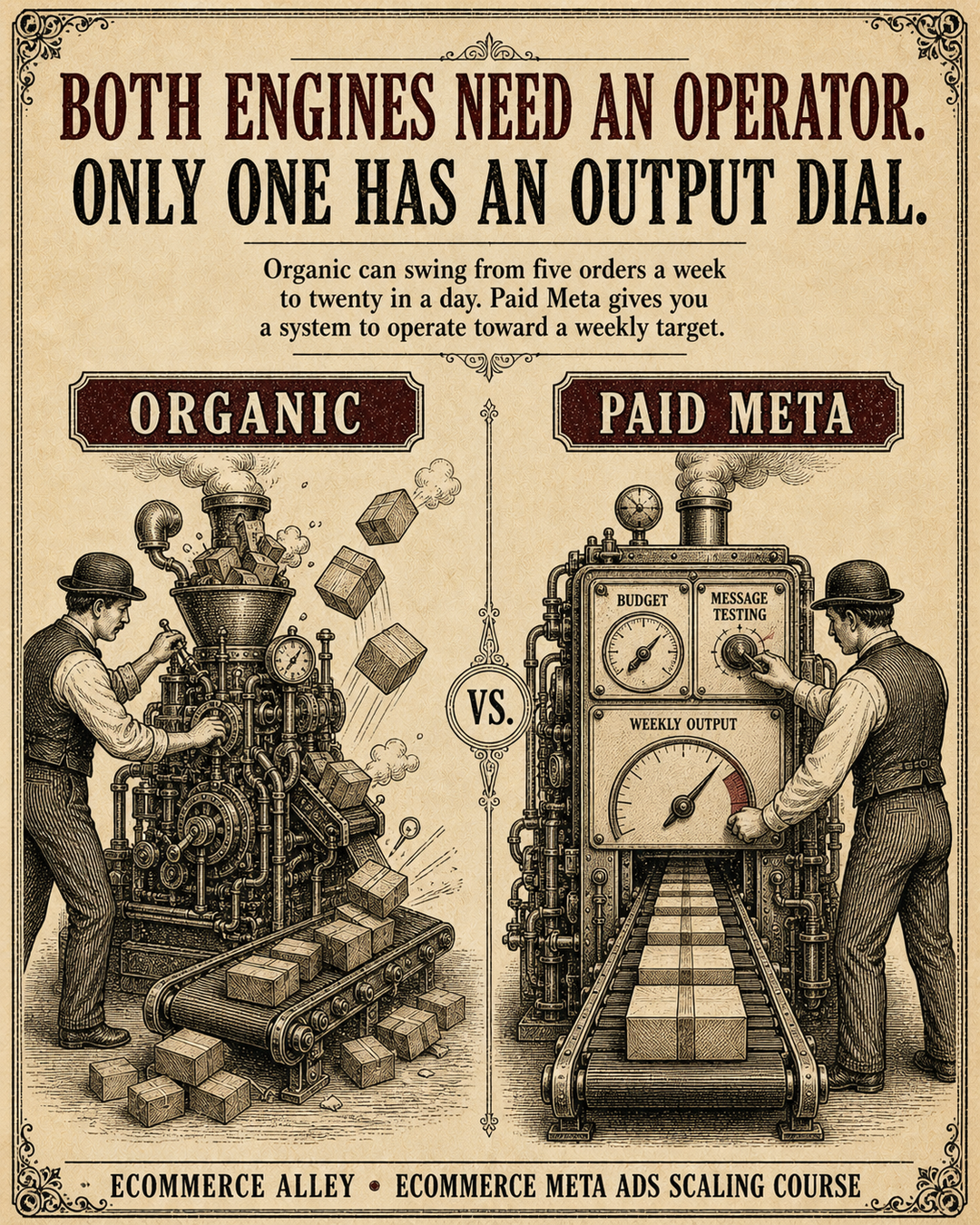 Josh Coffy Facebook ad: Build an output dial for paid Meta