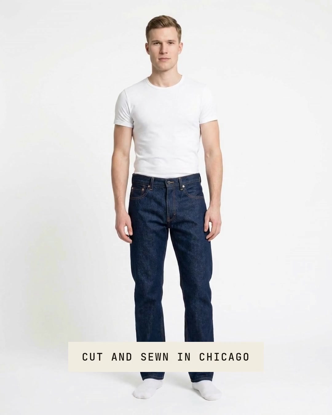 Dearborn Denim & Apparel Facebook ad: American Made. $59.