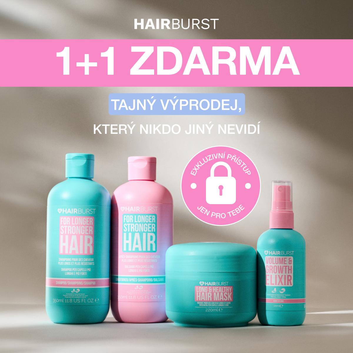 Hairburst Czech Republic Facebook ad
