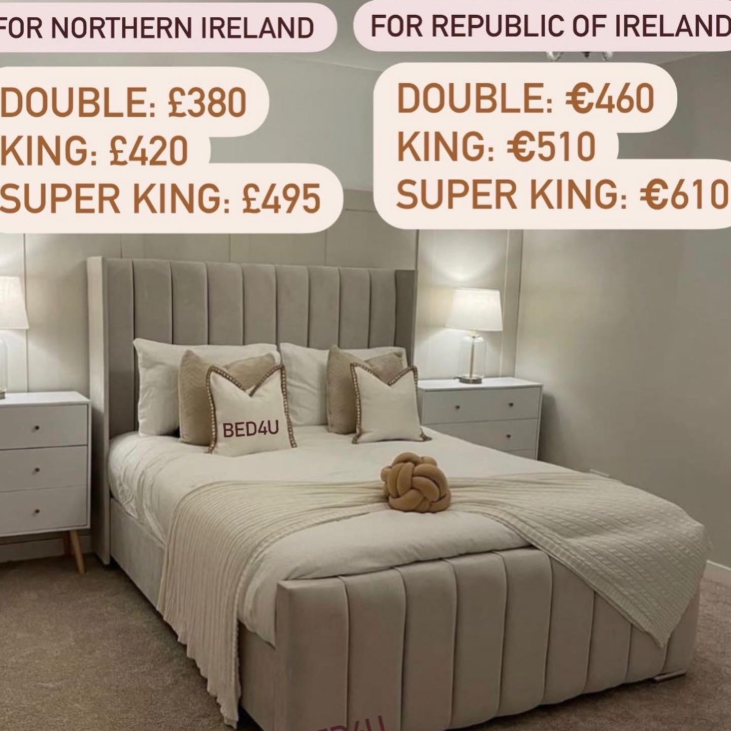 Bed4U Northern Ireland & Ireland Facebook ad