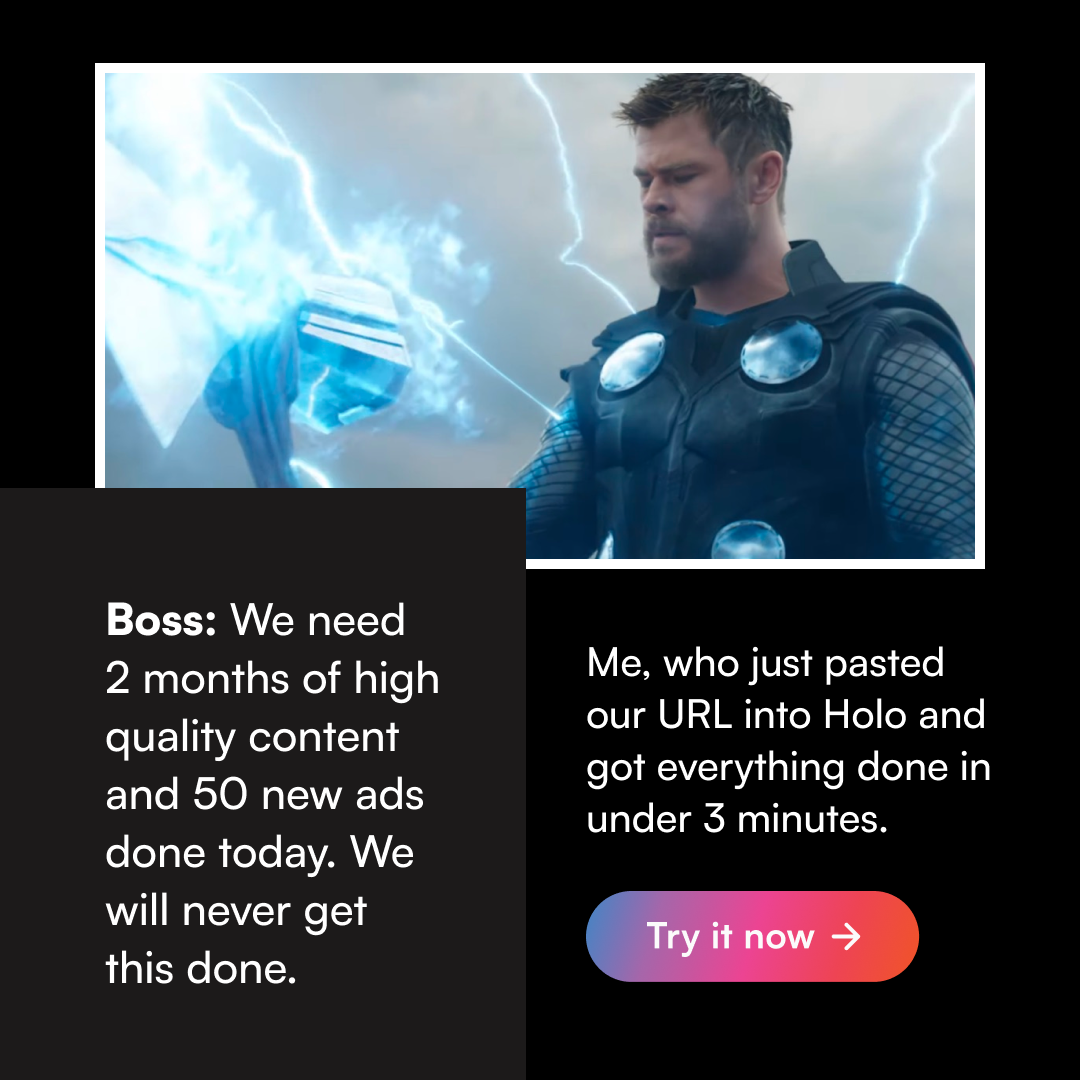 Holo Facebook ad