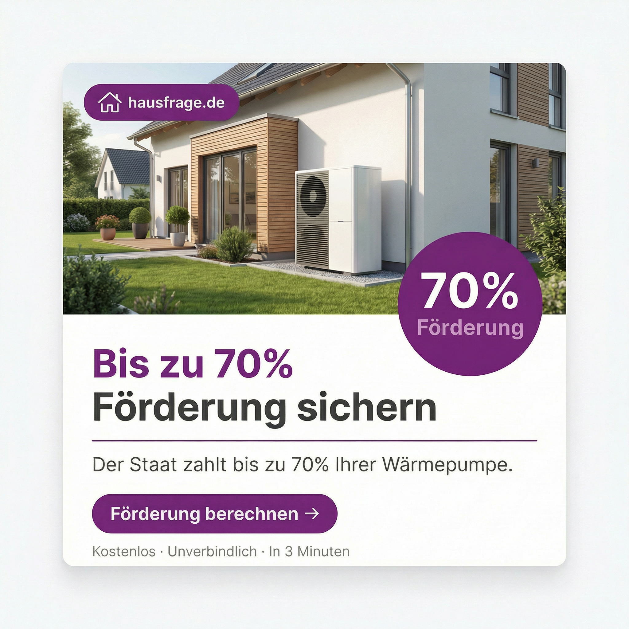 Hausfrage Facebook ad
