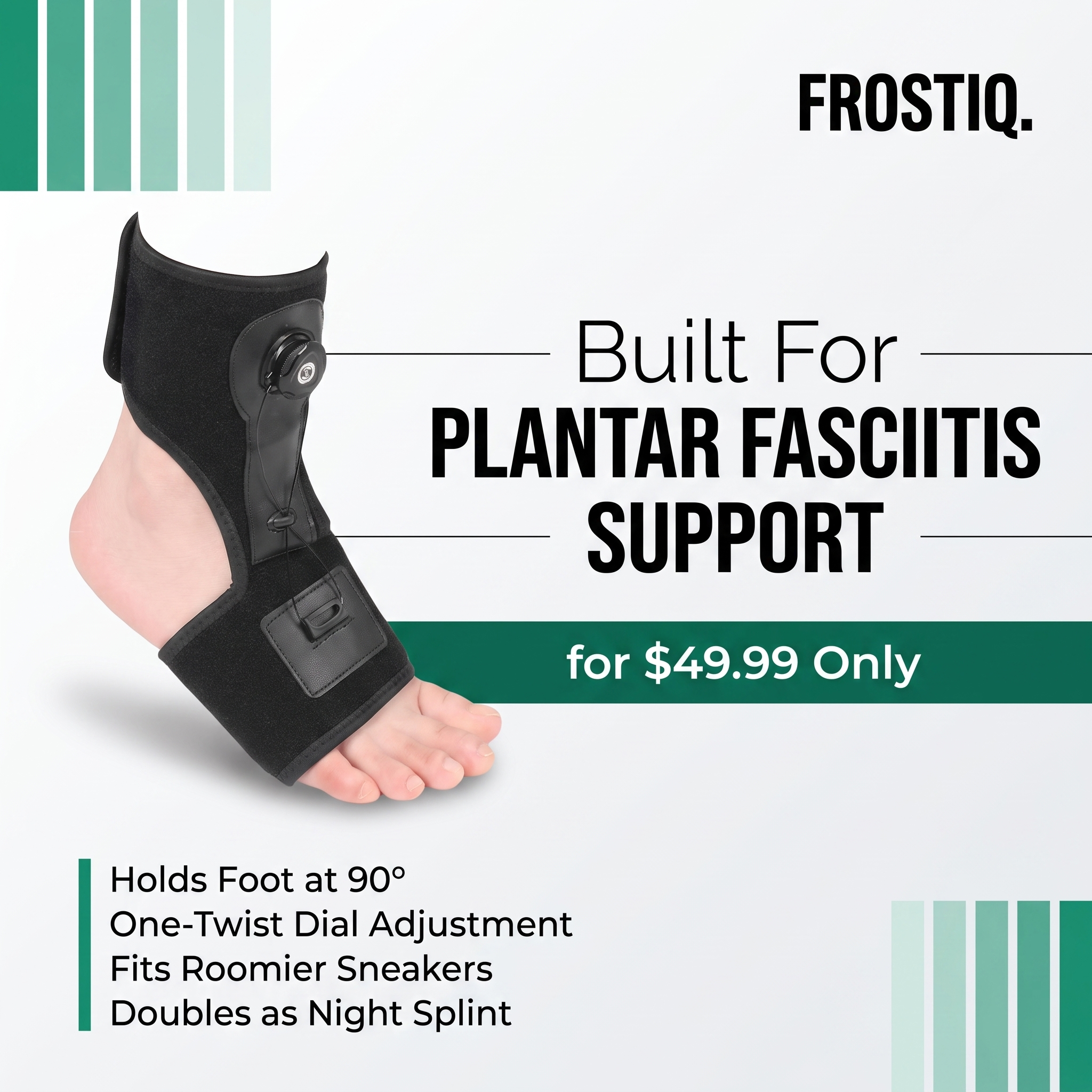 Frostiq Facebook ad: Built for Plantar Fasciitis. Not Just Another Insole.