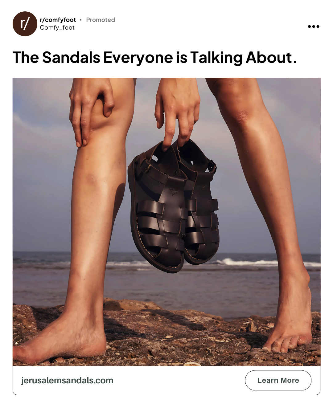 Jerusalem Sandals Facebook ad