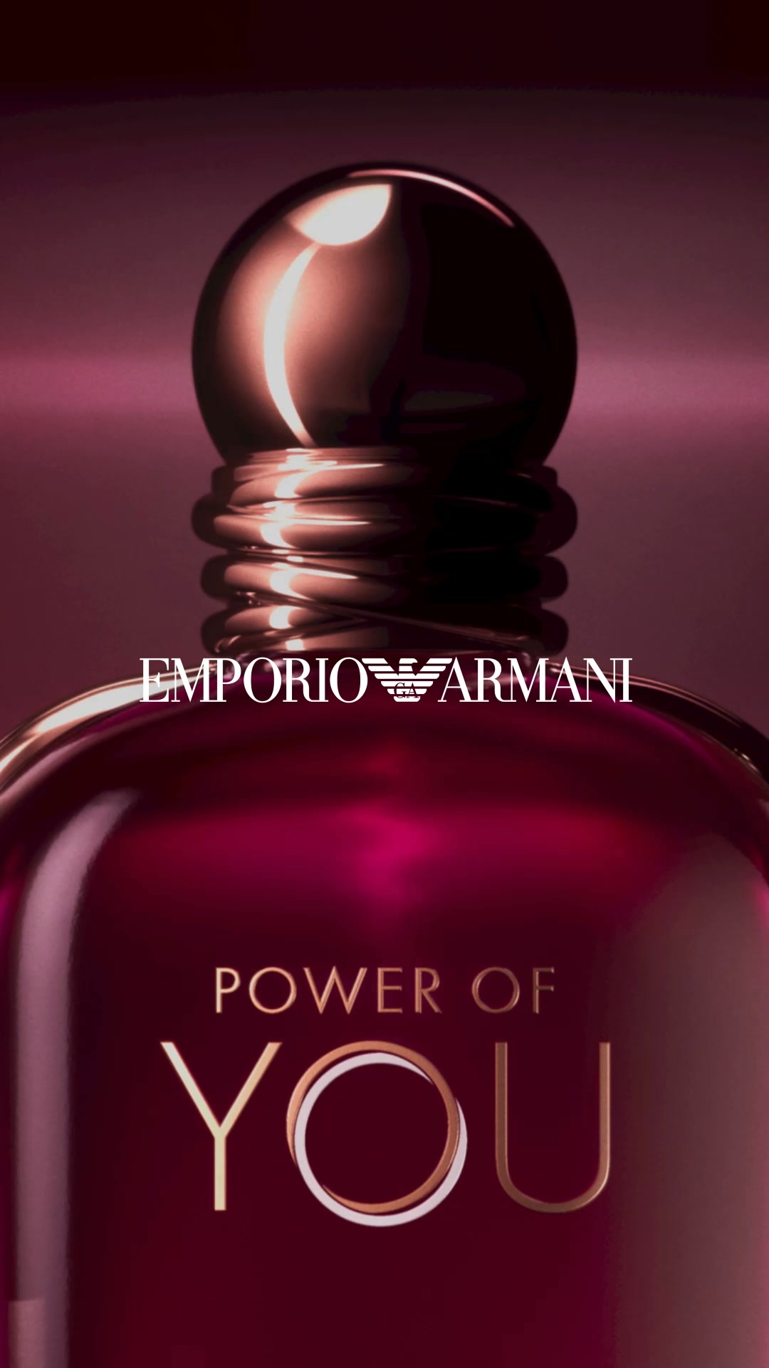 Armani beauty Facebook ad: POWER OF YOU EAU DE PARFUM.