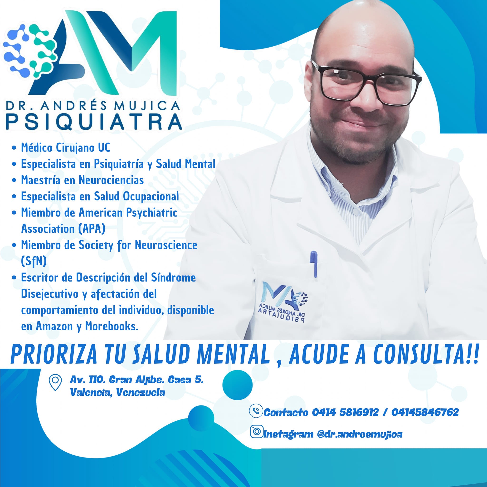 Psiquiatra Dr. Andrés Mujica Facebook ad: Chatear en Messenger