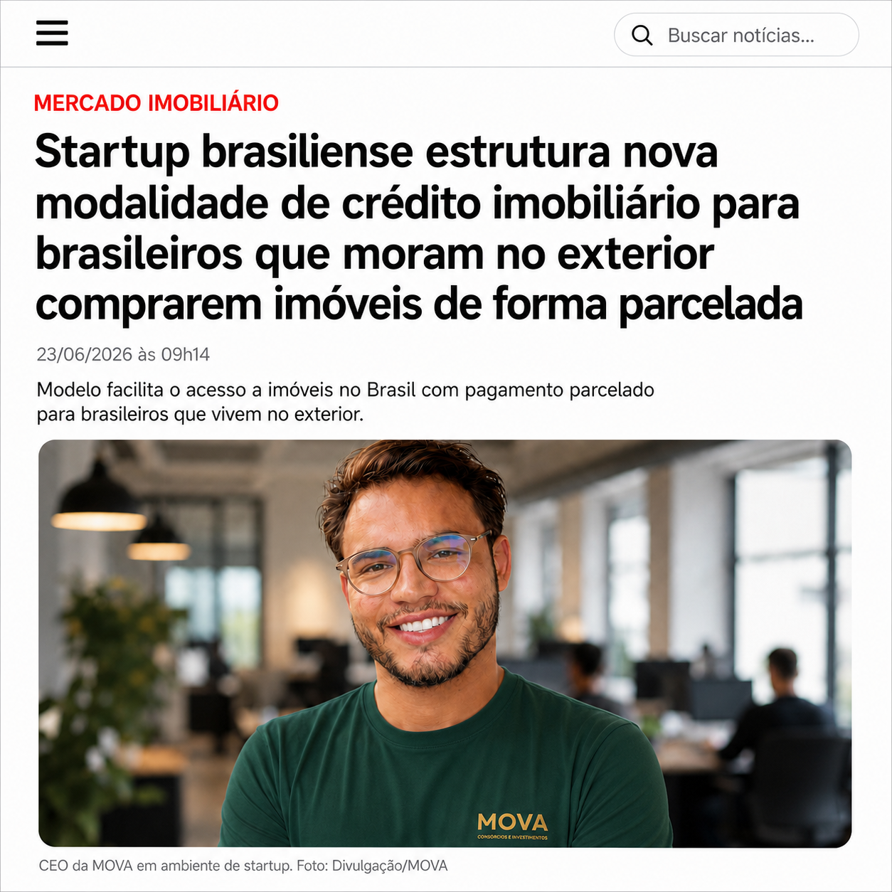 Mova Investimentos Facebook ad from Jun 26, 2026