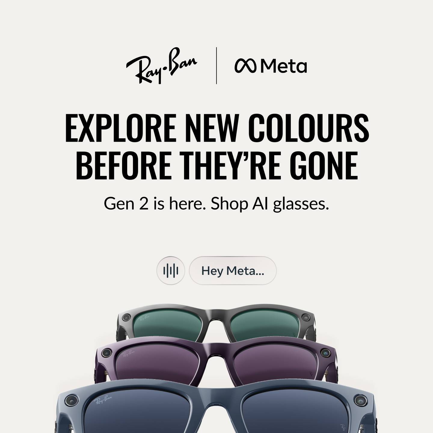 Ray-Ban Meta Facebook ad