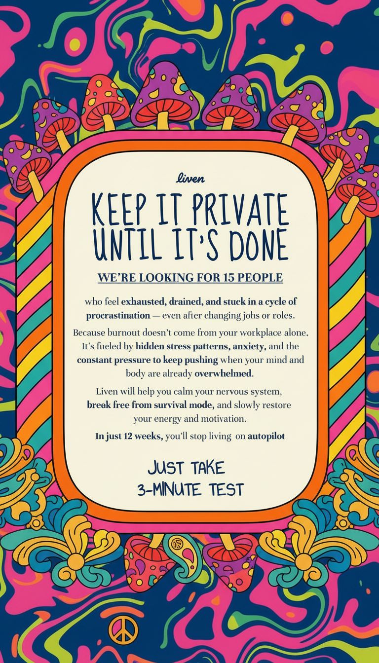 Liven: Communauté d'Éveil de Soi Facebook ad: Easy to Follow Anti-Burnout Plan