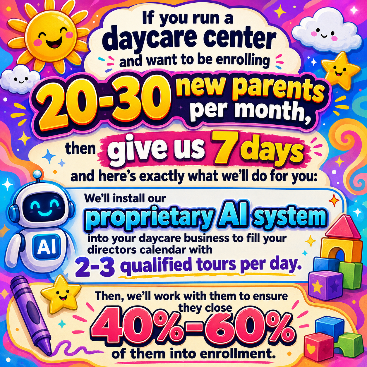 ScaleDaycares Facebook ad: PSA: All Daycare and Childcare Owners!