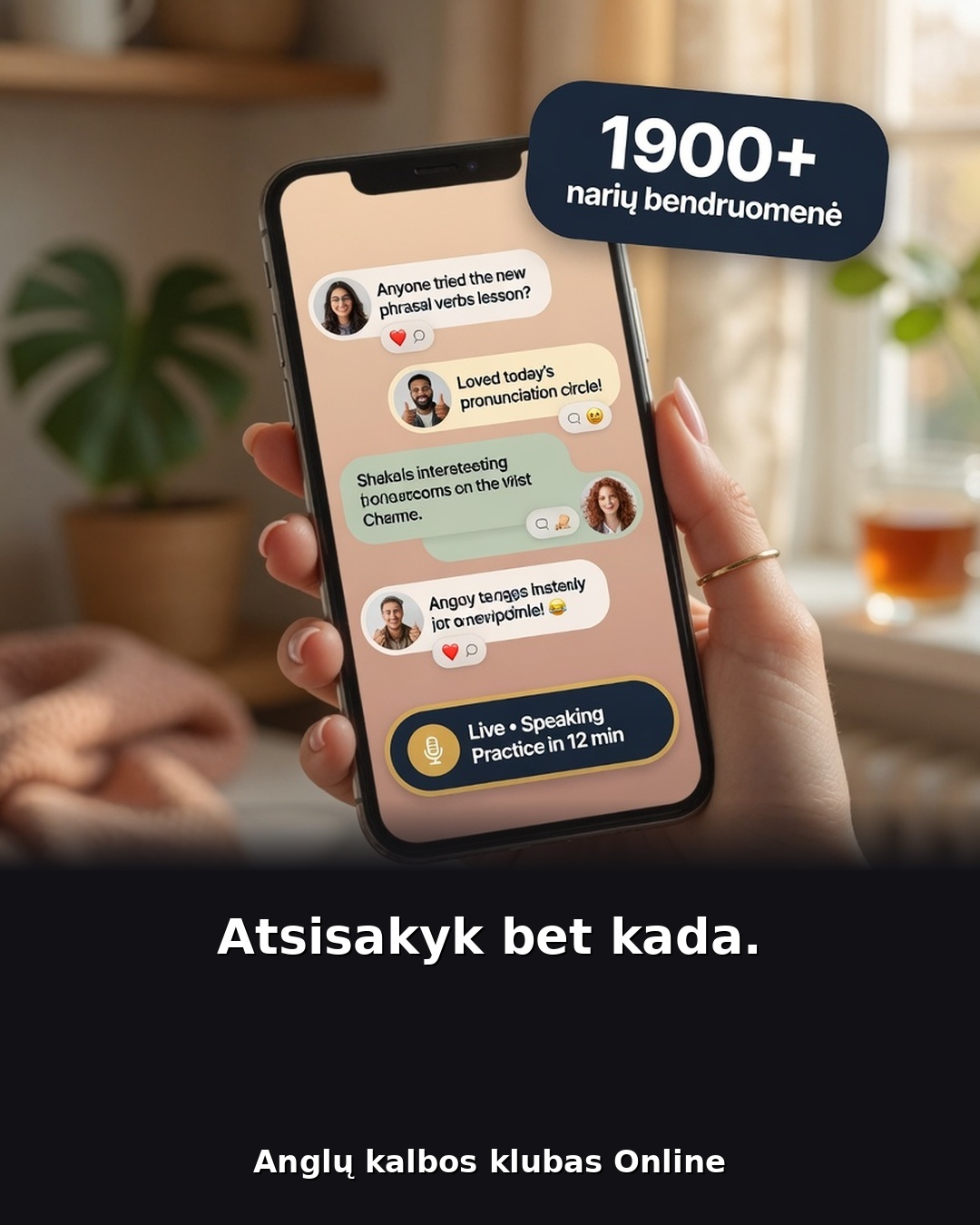 Anglų Kalbos Klubas Online Facebook ad: Nori sužinoti savo anglų kalbos lygį?