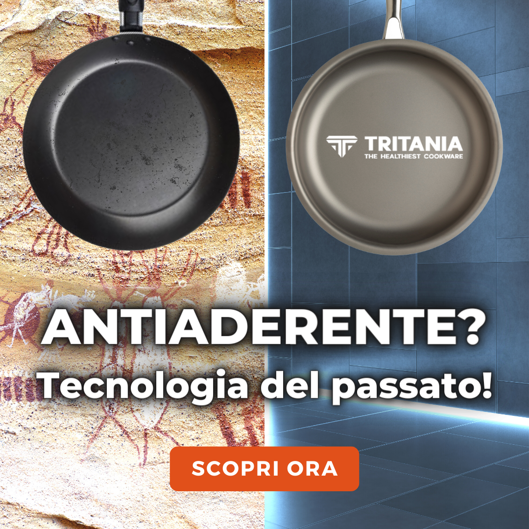 Tritania Cookware Facebook ad: PURO TITANIO: Più Salute e Più Sapore