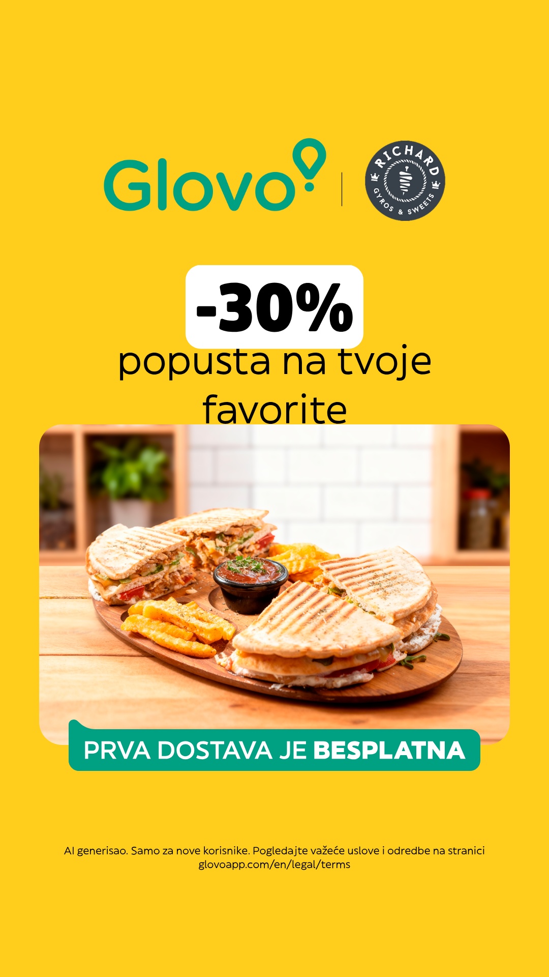 Glovo Facebook ad