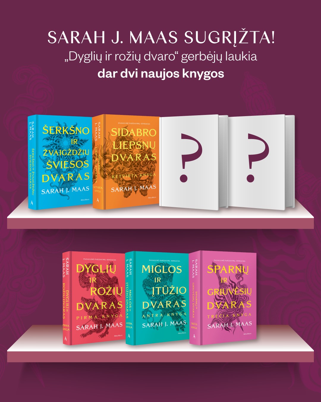 Alma littera Facebook ad: Džiugi žinia visiems Sarah J.