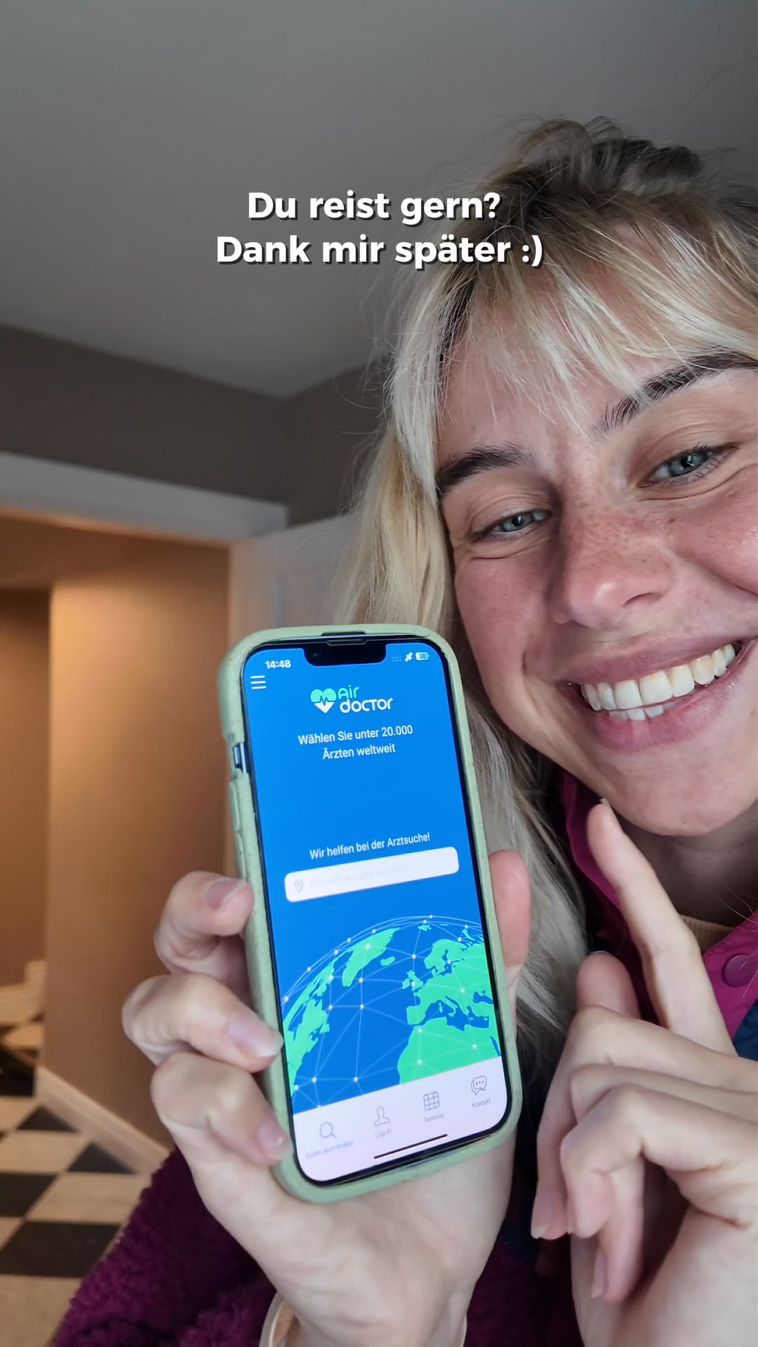 Air Doctor Facebook ad: Vor der Reise medizinisch vorbereitet sein