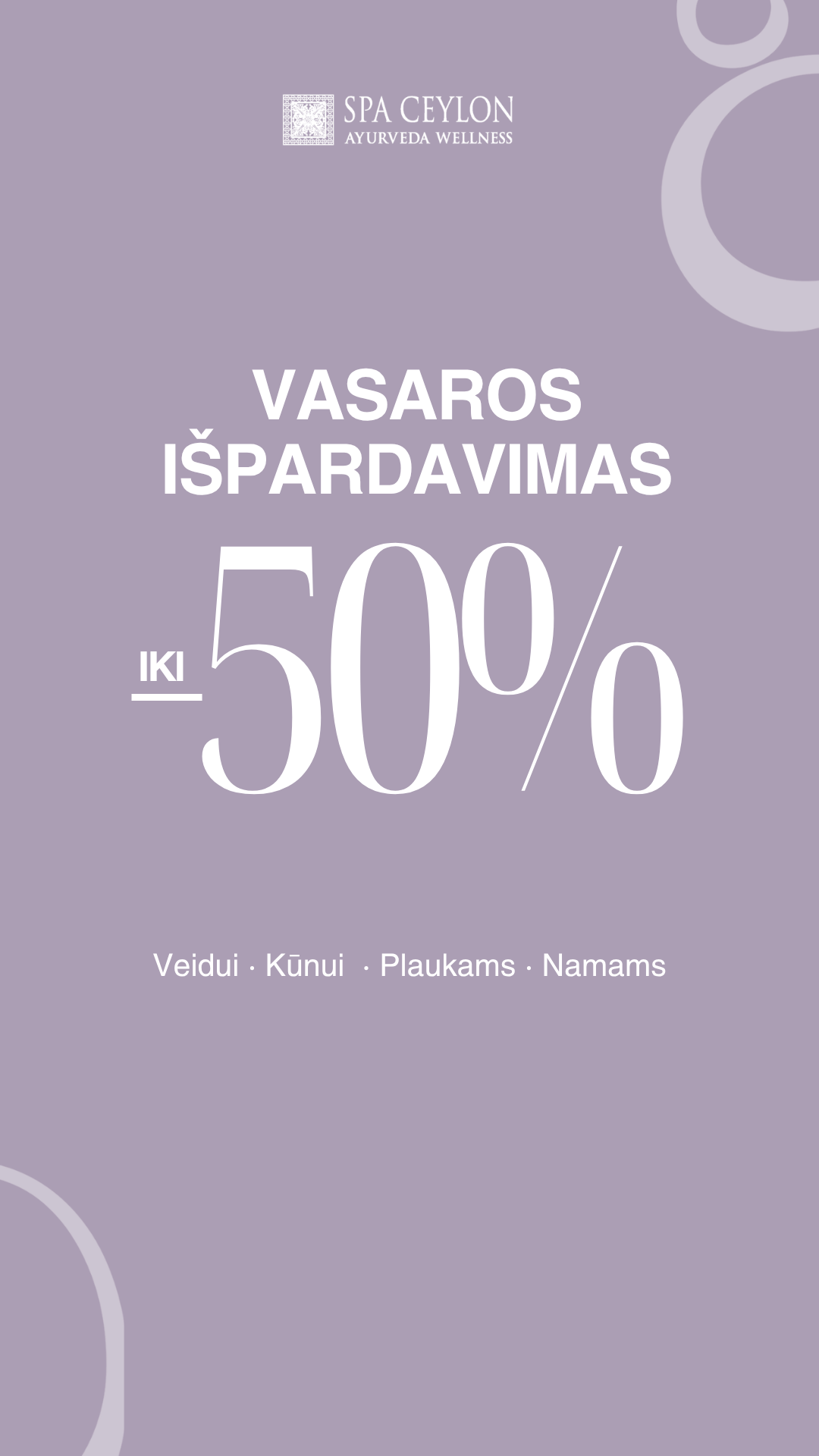 Spa Ceylon Ajurveda Lietuva Facebook ad: Vasaros išpardavimas