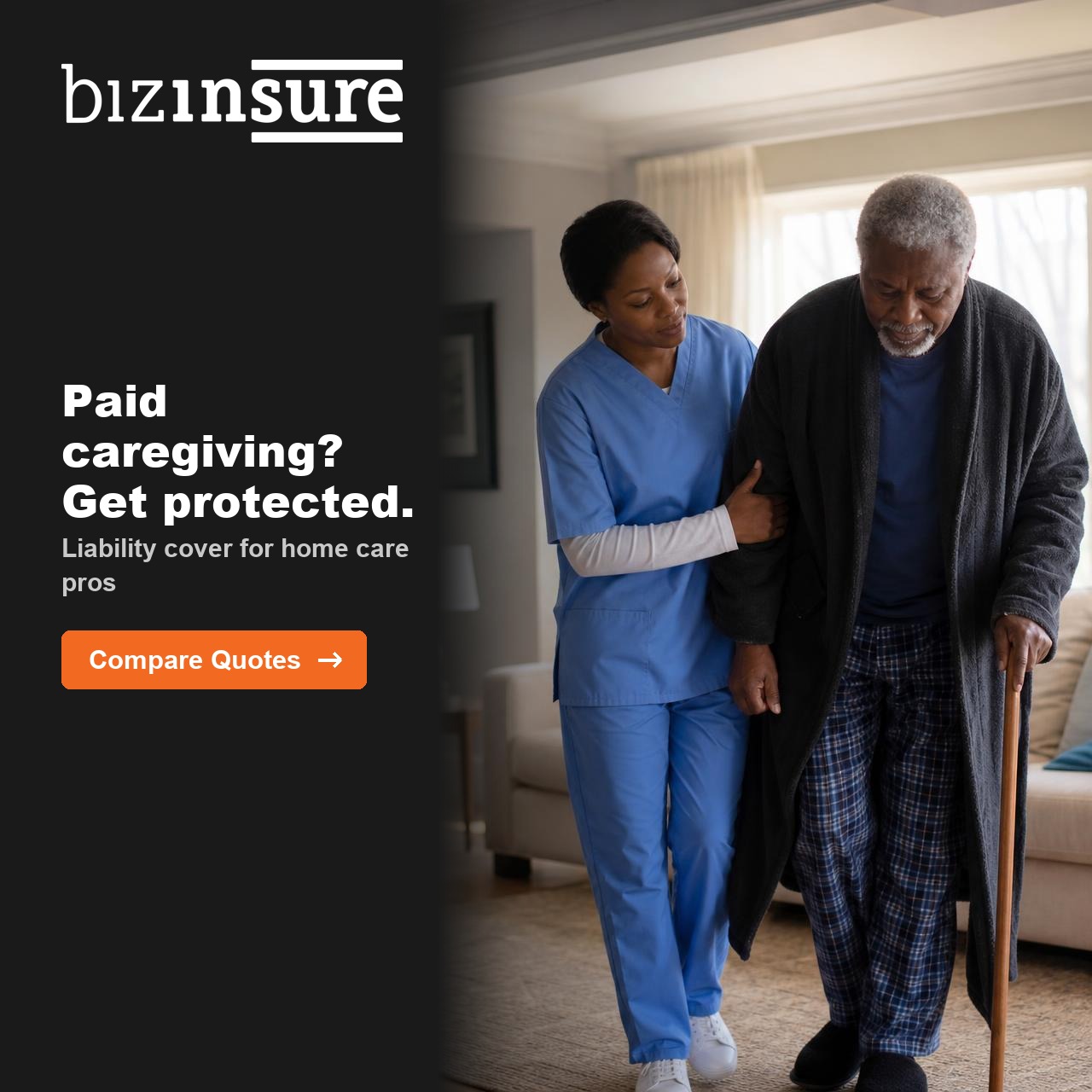 BizInsure Facebook ad: Home care insurance