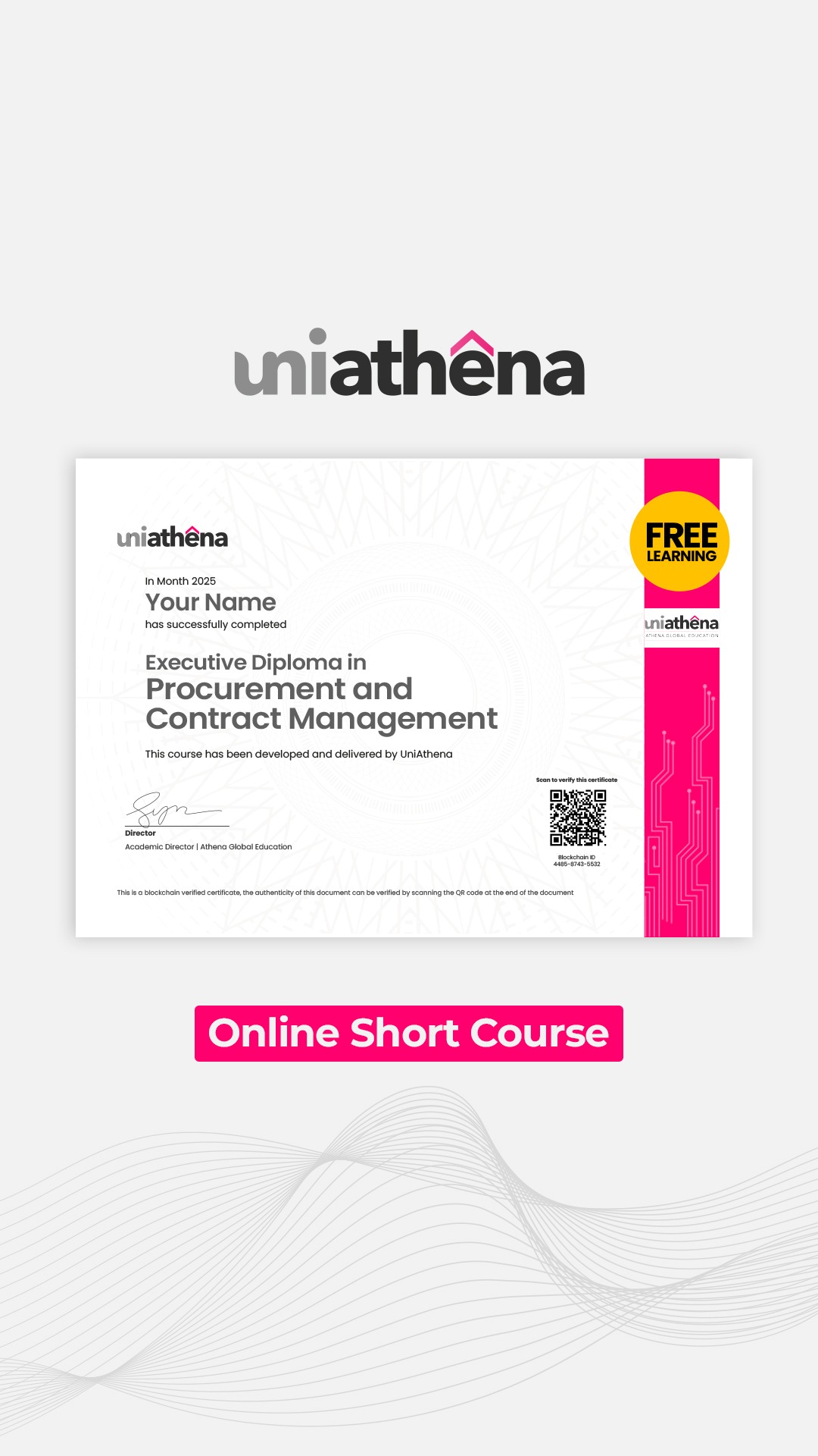 Uniathena - Short Courses Facebook ad