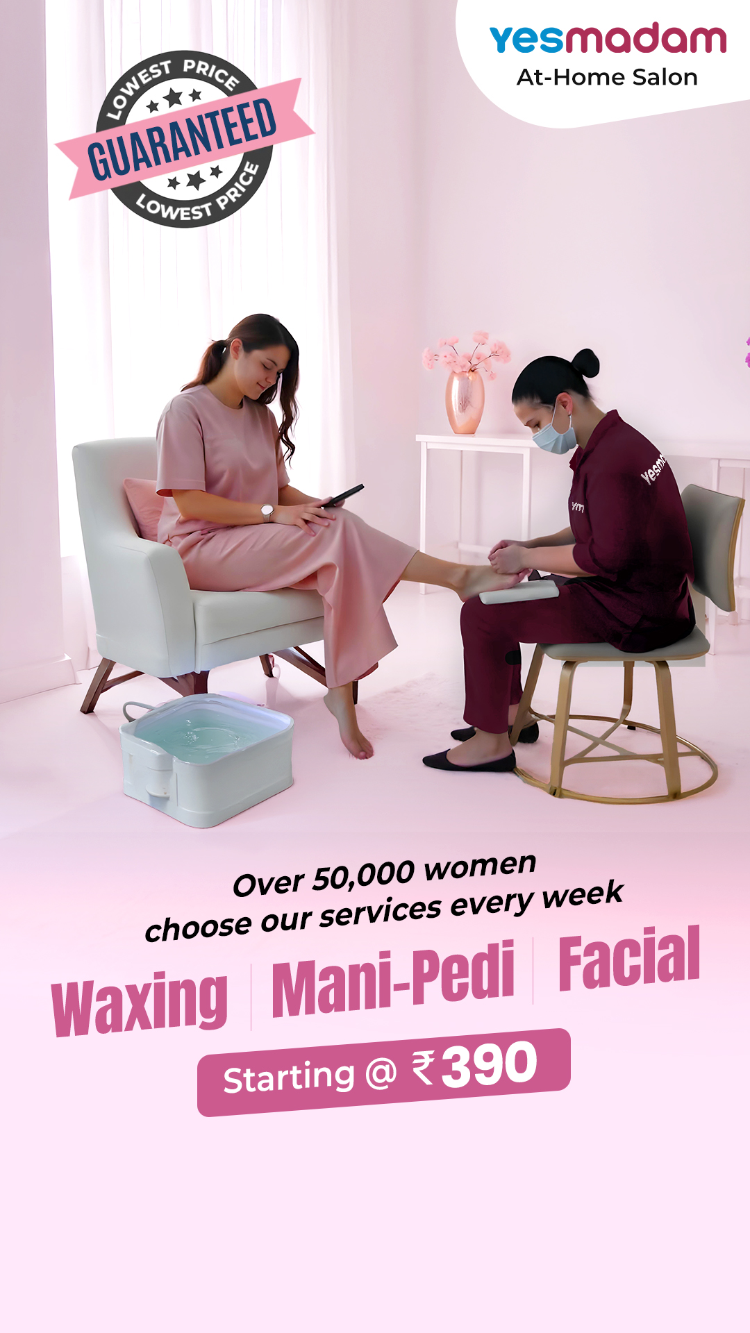 Yes Madam Salon At Home Facebook ad