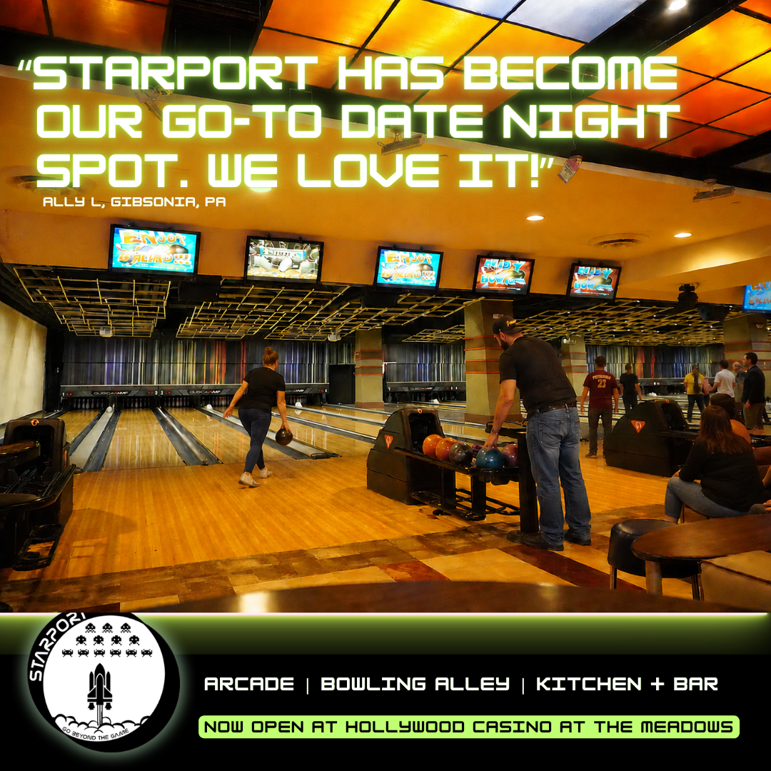 Starport Arcade at Hollywood Meadows Facebook ad: Your group chat finally has plans.