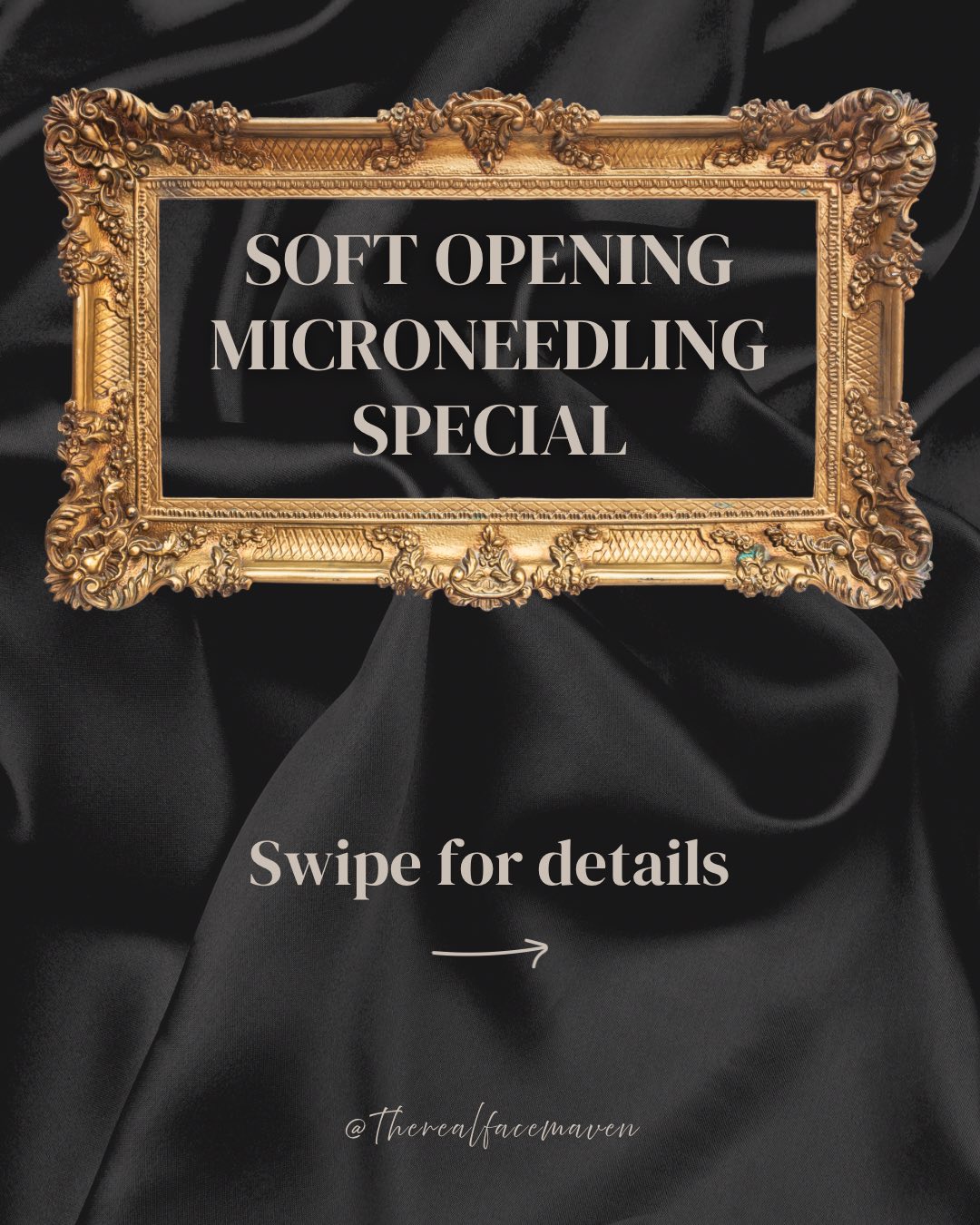 The Real Face Maven Facebook ad: Microneedling, elevated.