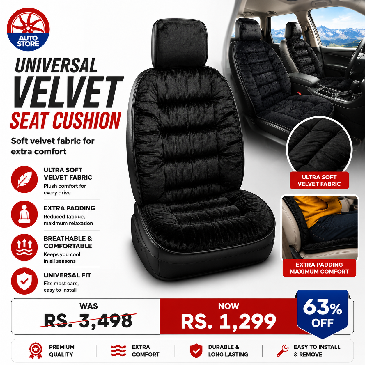 PakWheels Auto Parts & Accessories Facebook ad: Flat 63% OFF | Limited Stock Left