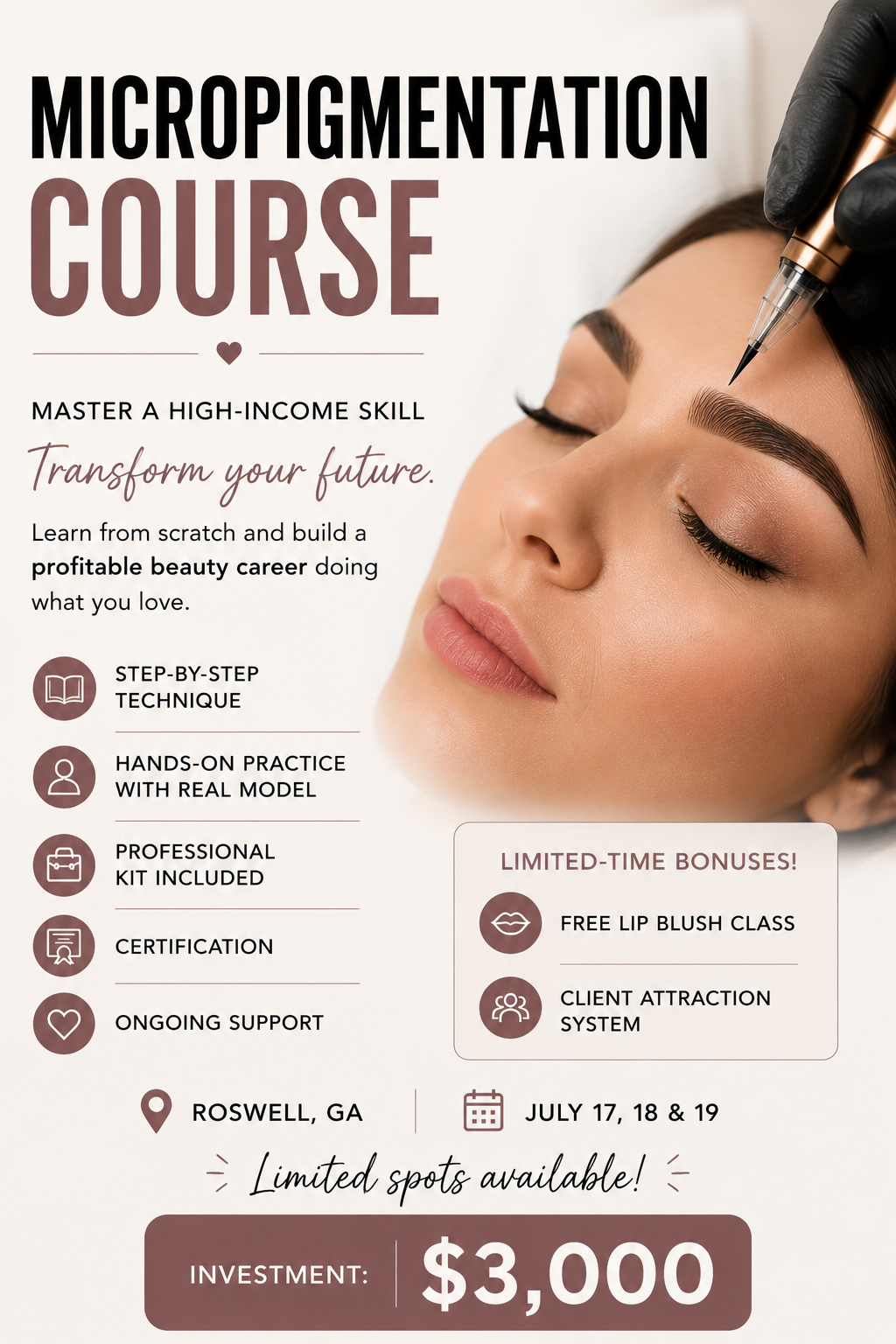 Tania Russell Beauty Academy Facebook ad
