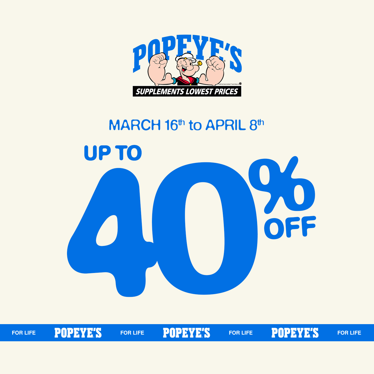Popeye's Supplements Facebook ad: Spring deals at Popeye’s