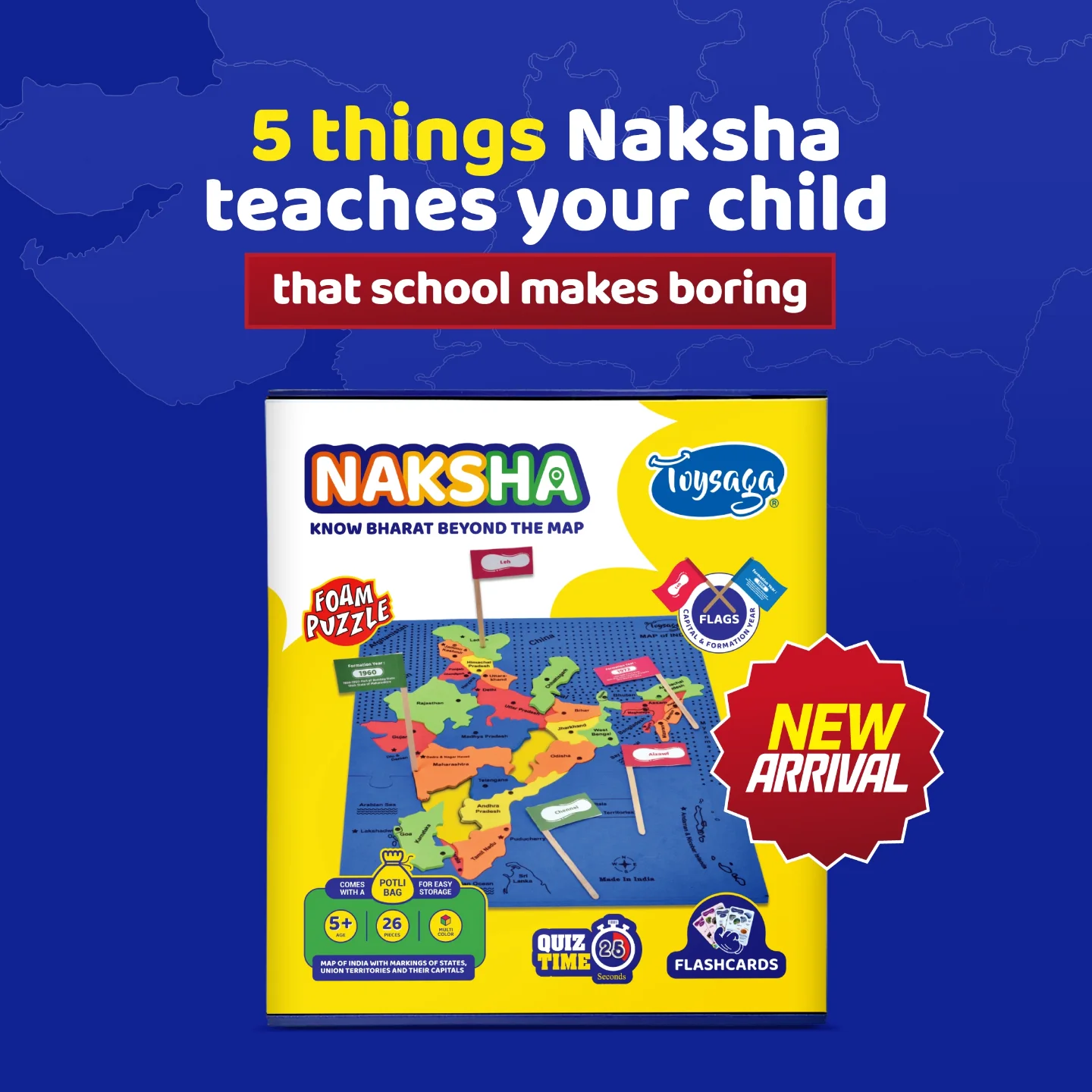 Toysaga Facebook ad: 5 things Naksha teaches your child, that school…