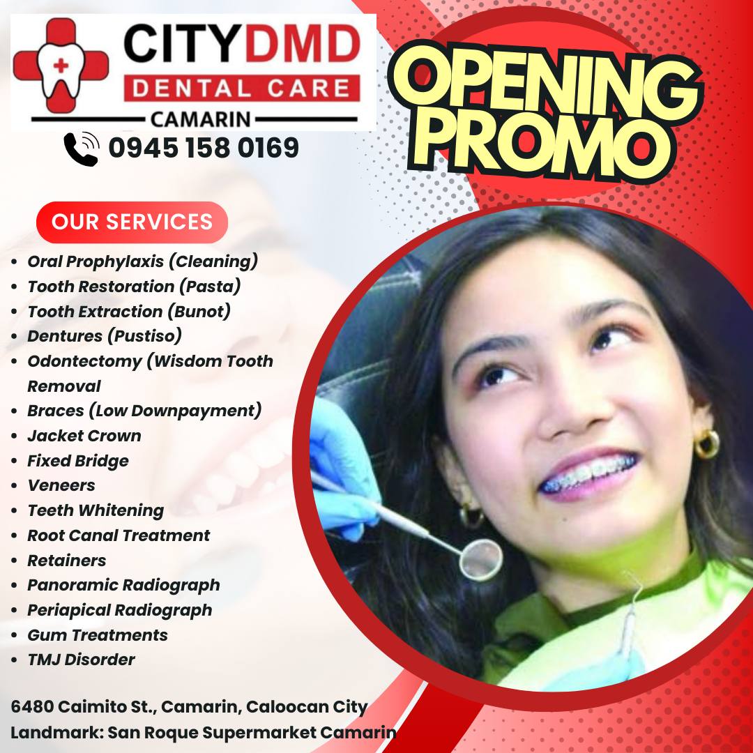 City DMD Dental Care - Camarin Facebook ad: Smile Brighter with CityDMD Dental Care!
