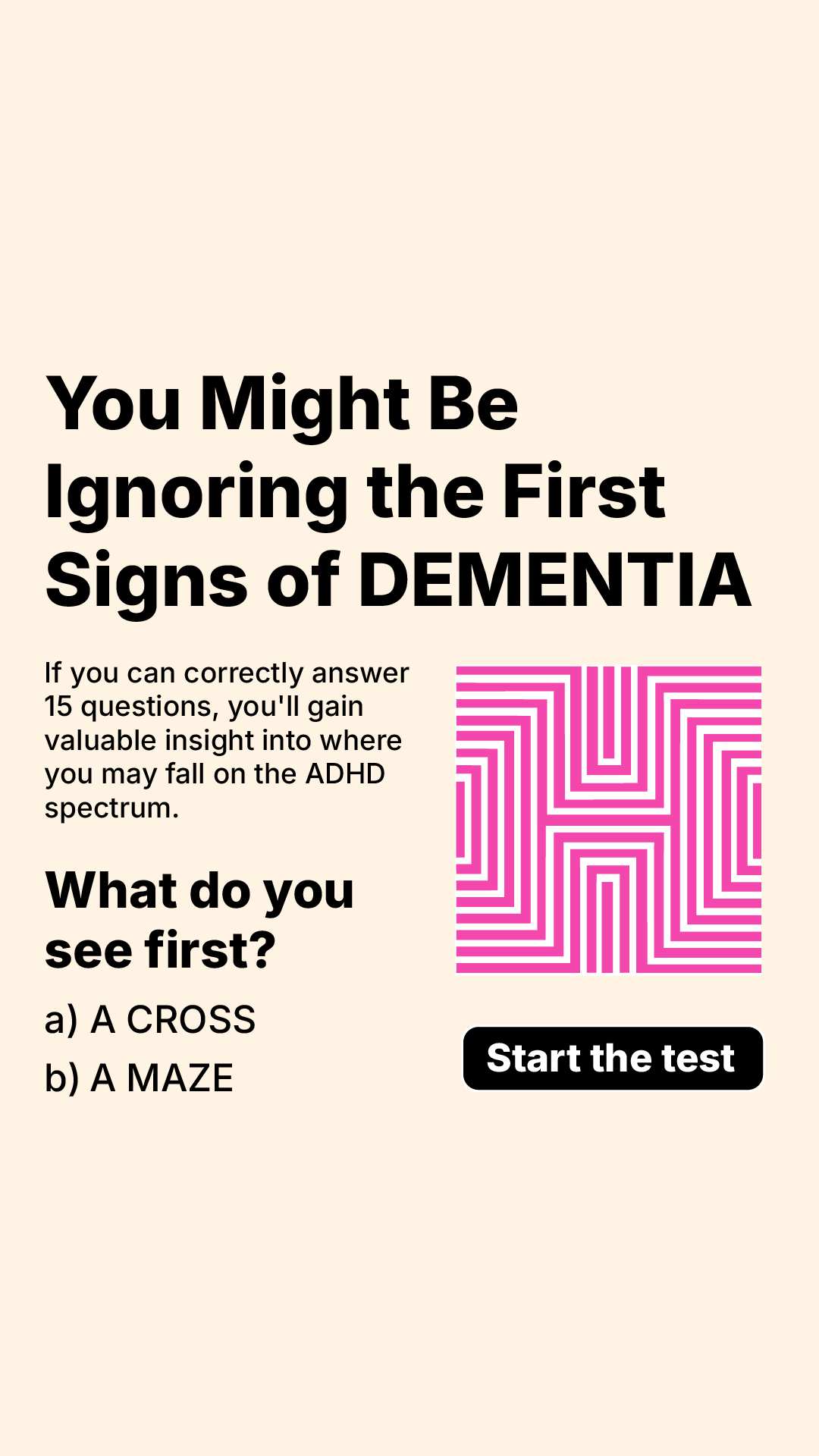 Brain Health Check Facebook ad