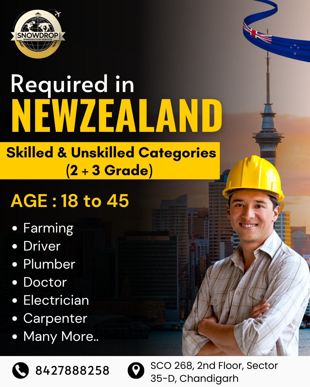 Snowdrop Immigration Service Facebook ad: Call us: +91 8427888258