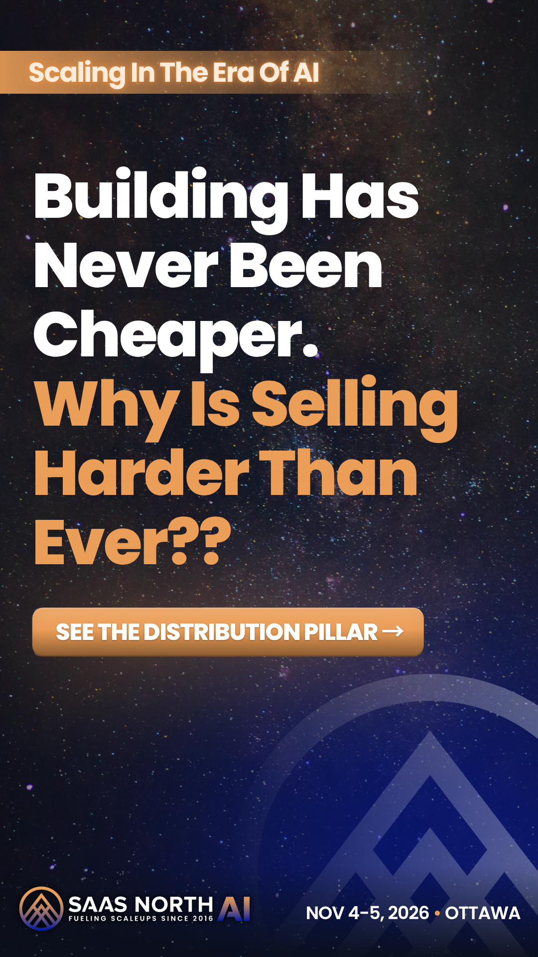 SAAS NORTH Conference Facebook ad from Jun 3, 2026